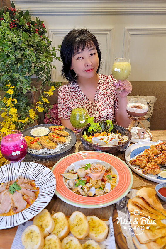 台中森林系餐廳，義大利麵、下午茶甜點、超萌棉花糖，寵物友善餐廳-妮妮布魯