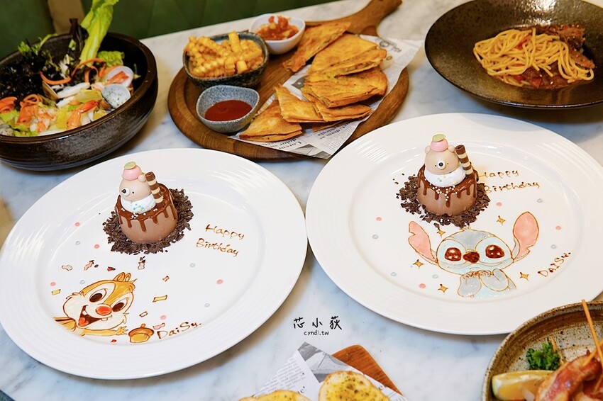 雛菊見DAISY HOUSE 台中南屯店，森林系網美特色餐廳，首創客製化畫盤生日慕斯壽星優惠，晚餐慶祝更浪漫，分享餐749元起 - Cyndni loves享食天堂