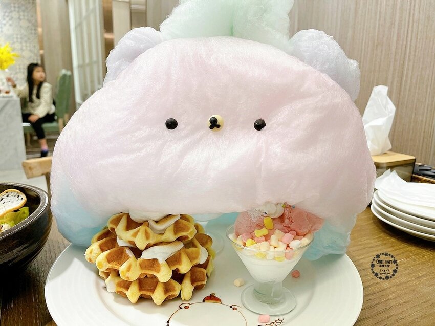 雛菊見Daisy House 台中南屯店，森林系網美超浮誇下午茶，比頭還大的超萌小熊棉花糖鬆餅 - Cyndi love’s享食天堂