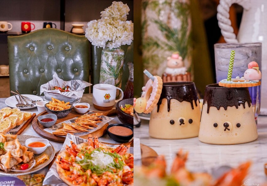 雛菊見 |台中萌到尖叫的森林系餐廳，必推4人套餐＋萌系布丁熊甜點套餐，讓人捨不得吃！當月壽星提前預訂還能客製化畫盤～ - 艾薇覓食趣