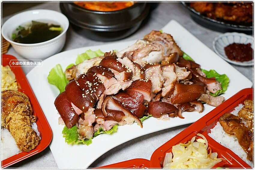 韓劇主角都在吃！台中少見韓式豬腳，道地韓風美味，便當只要$90還附湯飲料！(中場無休息)