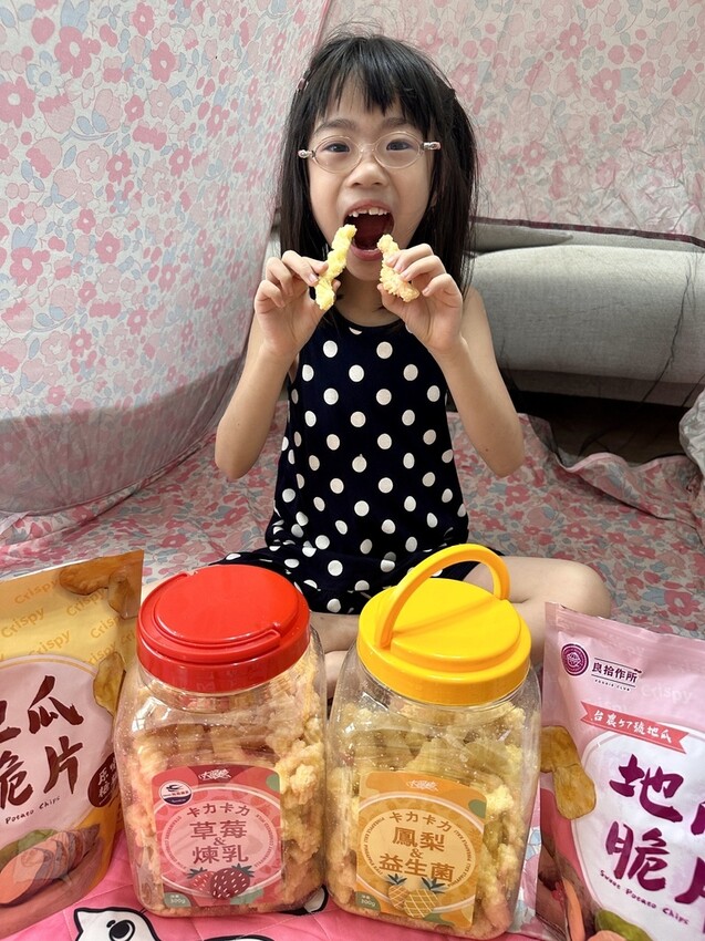 零食新品︱大眼蝦Ｘ飛燕煉乳聯名新口味草莓煉乳卡力/大眼蝦-鳳梨益生菌卡力︱良拾作所-原味&酸甜梅粉地瓜脆