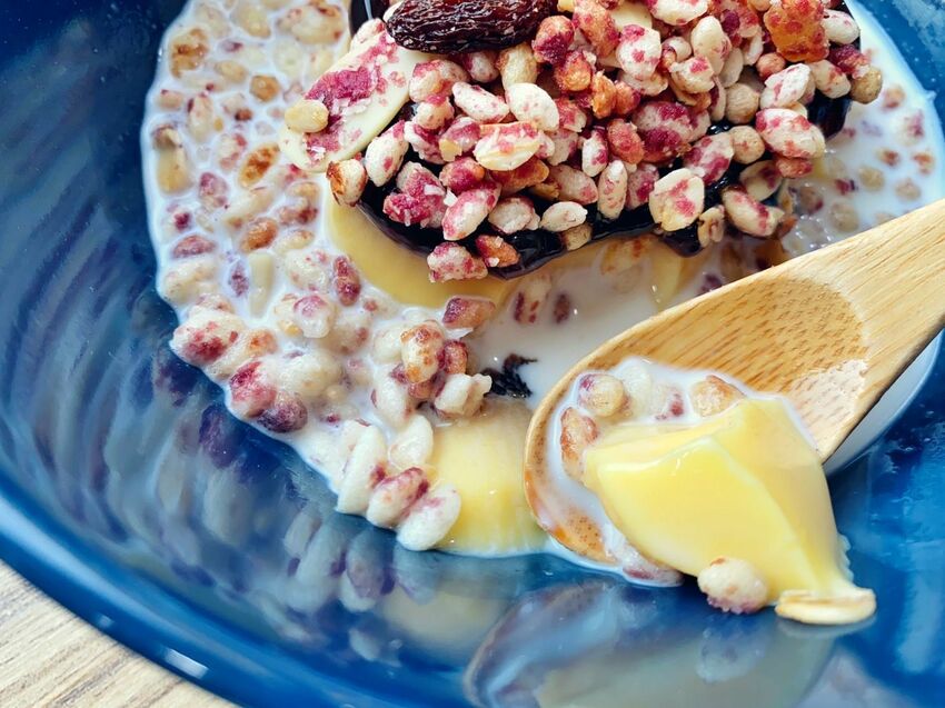 網美系下午茶 | 大頭叔叔穀物水果麥片布丁牛奶麥片｜必收食譜｜簡單三種材料即可完成｜下午茶點心ＤＩＹ｜好吃好玩又好拍