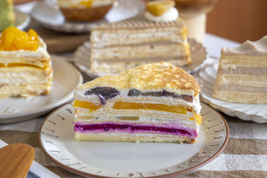 台北美食 皮皮手作千層｜芒果季來了!夏季限定芒果千層登場，還有酥脆芒果泡芙必朝聖