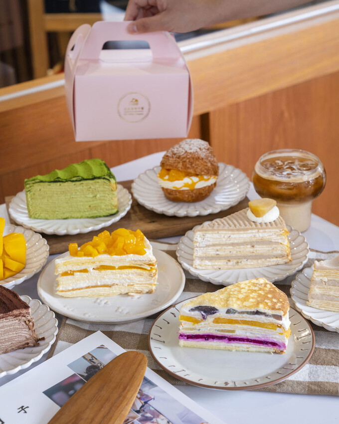 台北美食 皮皮手作千層｜芒果季來了!夏季限定芒果千層登場，還有酥脆芒果泡芙必朝聖