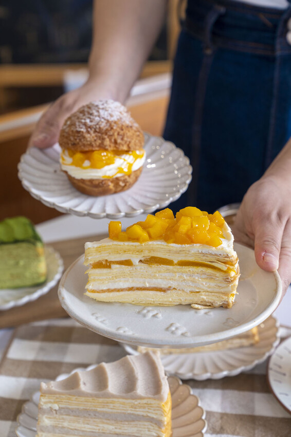 台北美食 皮皮手作千層｜芒果季來了!夏季限定芒果千層登場，還有酥脆芒果泡芙必朝聖