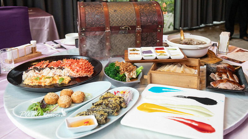 台中市南屯區浮誇系寶盒｜搭配藝術烤鴨秀Ｘ帝王蟹 豪華烤鴨特輯平日午間享67折，印月餐廳！