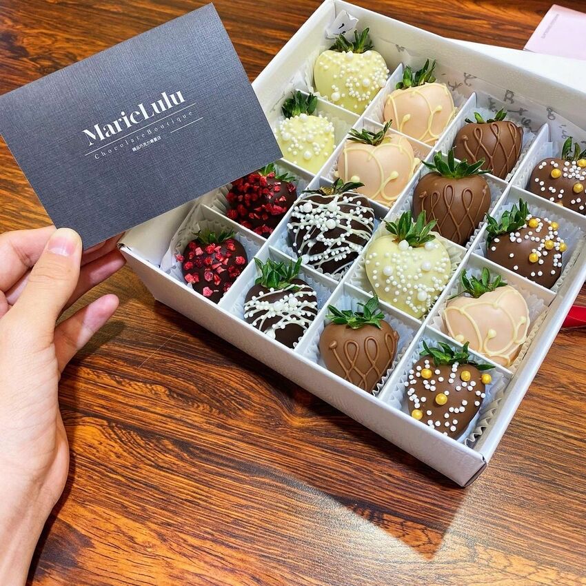 [台中西區] MarieLuLu瑪麗璐璐 精品巧克力專賣店｜超精緻水果草莓巧克力｜草莓超大顆多汁不酸澀｜網美系巧克力禮盒