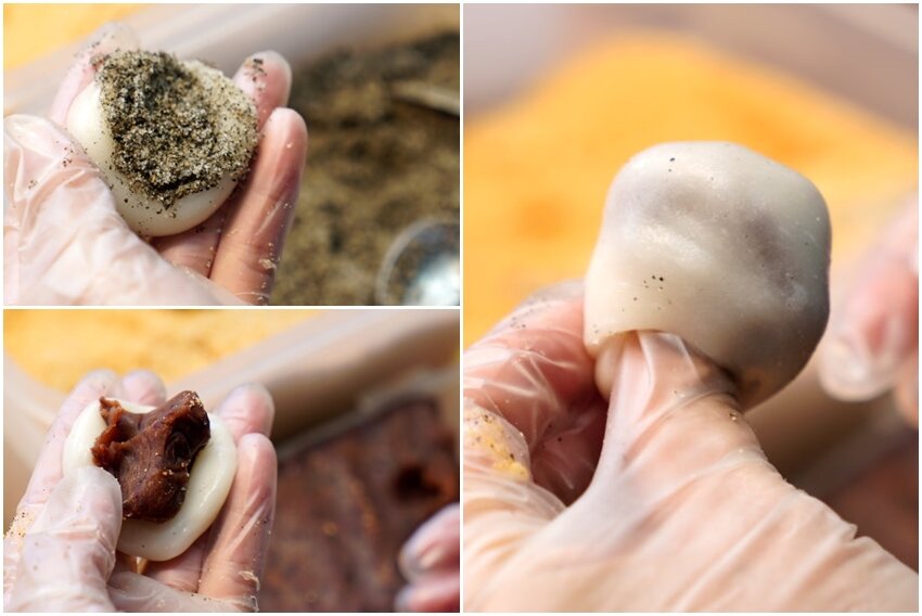 【桃園美食】康家客家手工麻糬．網美風棋格麻糬，三種口味一次滿足!