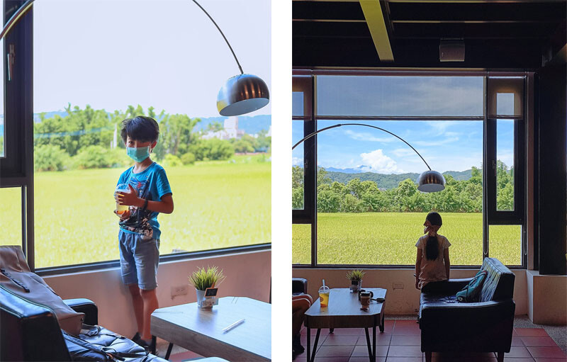 觀景窗台收藏無邊風光景致，一景金黃稻穗藍天為帳，波浪搖曳間飲一杯咖啡品一席悠閒時刻