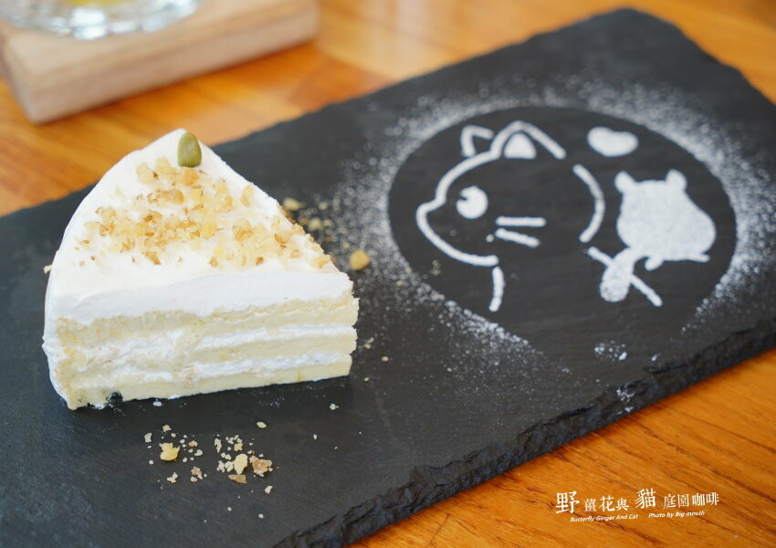 【龍潭美食】野薑花與貓庭園餐廳．野薑花料理、貓咪、立體拉花超療癒!