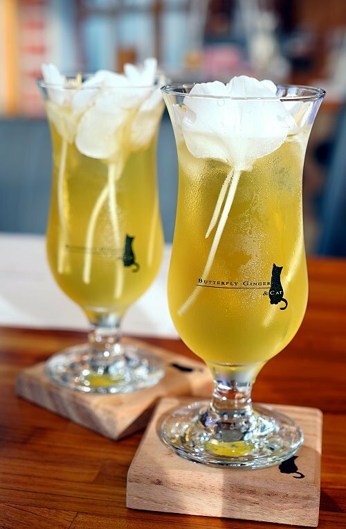 【桃園龍潭】野薑花與貓庭園咖啡．野薑花入菜、近距離與貓咪互動!