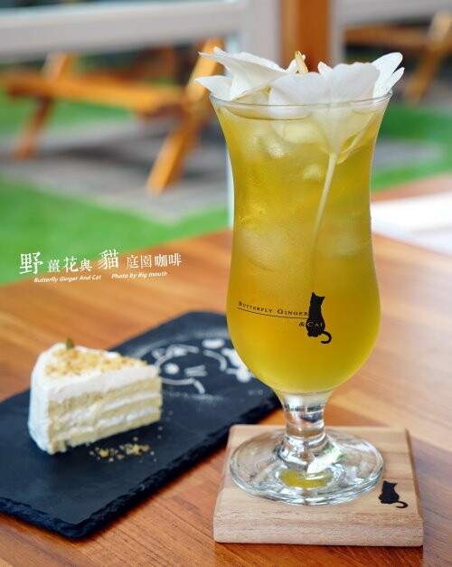 【龍潭美食】野薑花與貓庭園餐廳．野薑花料理、貓咪、立體拉花超療癒!