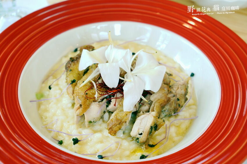 【龍潭美食】野薑花與貓庭園餐廳．野薑花料理、貓咪、立體拉花超療癒!