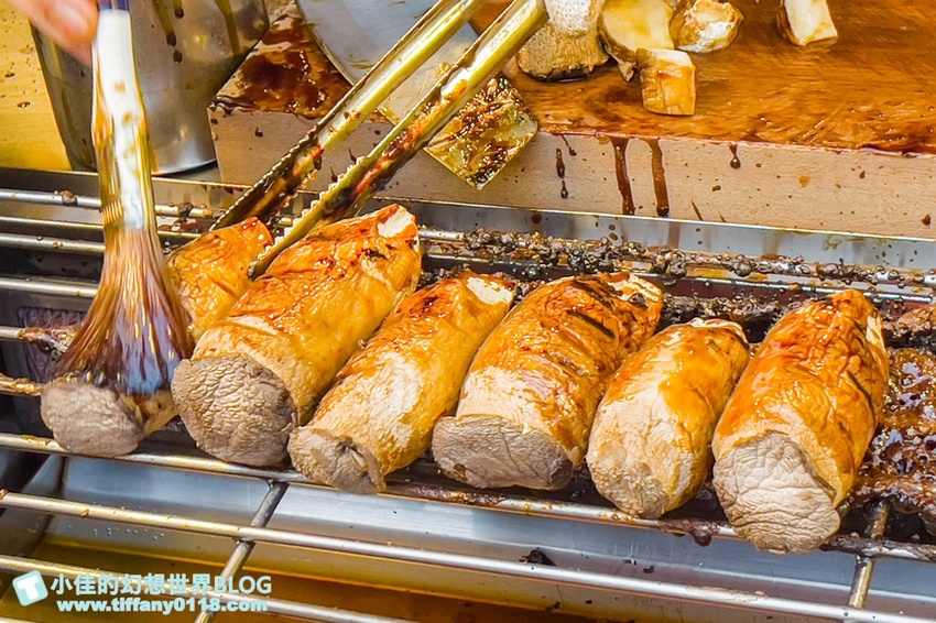 [士林夜市美食]燒烤杏鮑菇/士林夜市必買超人氣排隊美食/有機杏鮑菇多汁又好吃