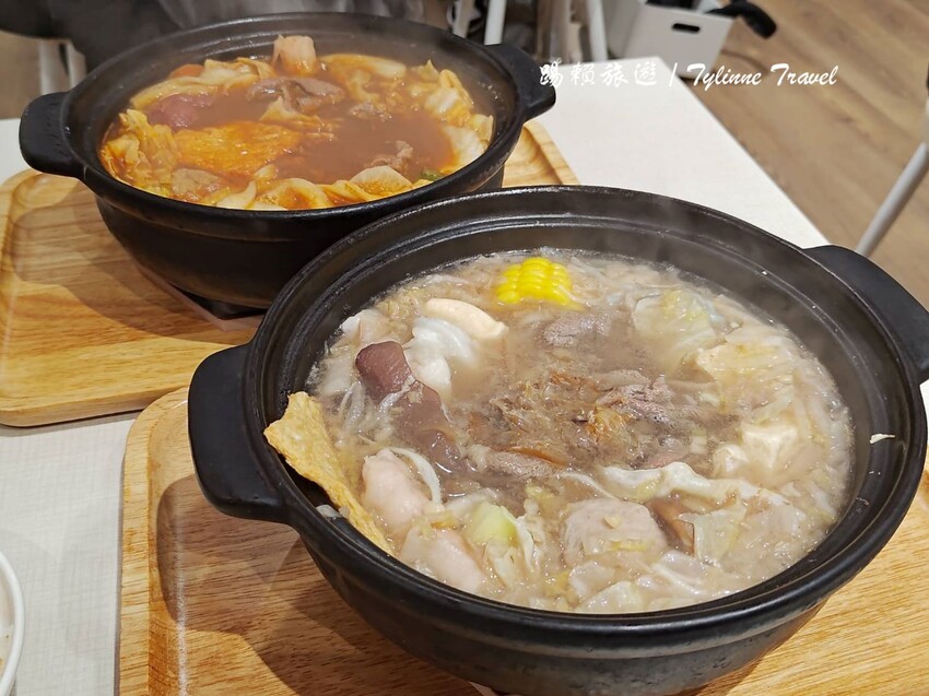 台北麻辣鍋「元心燃麻辣堂」超大份鍋底，麻辣滷肉飯搭配厚奶茶超解辣。
