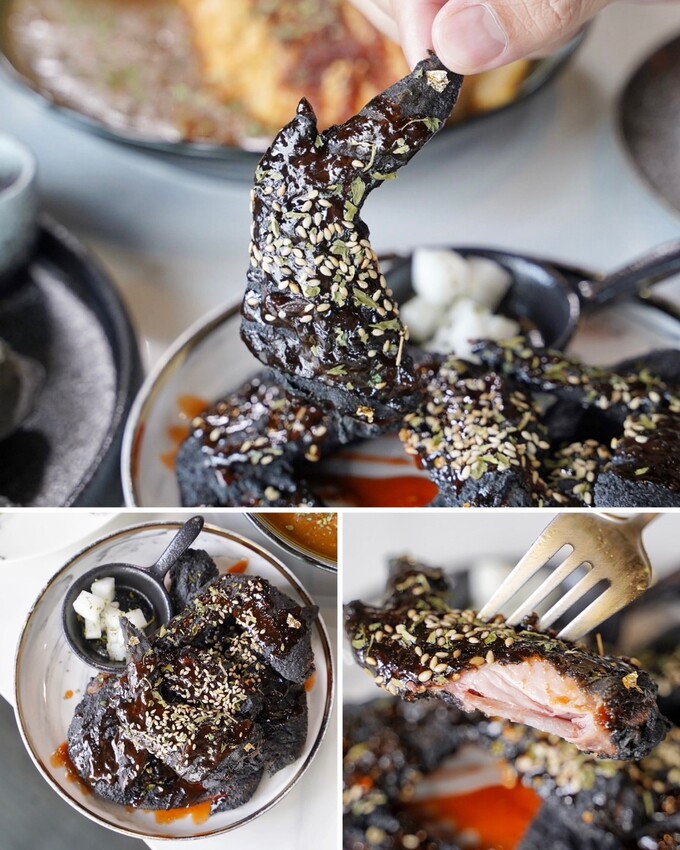 【Vu Cafe•烏色咖啡】黑色系料理,給你全新的感官味覺新體驗!烏色炸雞翅、烏色鬆餅、烏色鳳梨酥,更還有黑色系義大利麵!平日不限時且提供免費wifi,還是間寵物友善餐廳! - 阿華田的美食日記