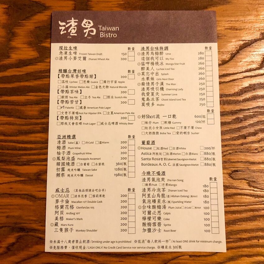下酒菜應有盡有｜台式餐酒館｜渣男Taiwan Bistro《天母八渣》