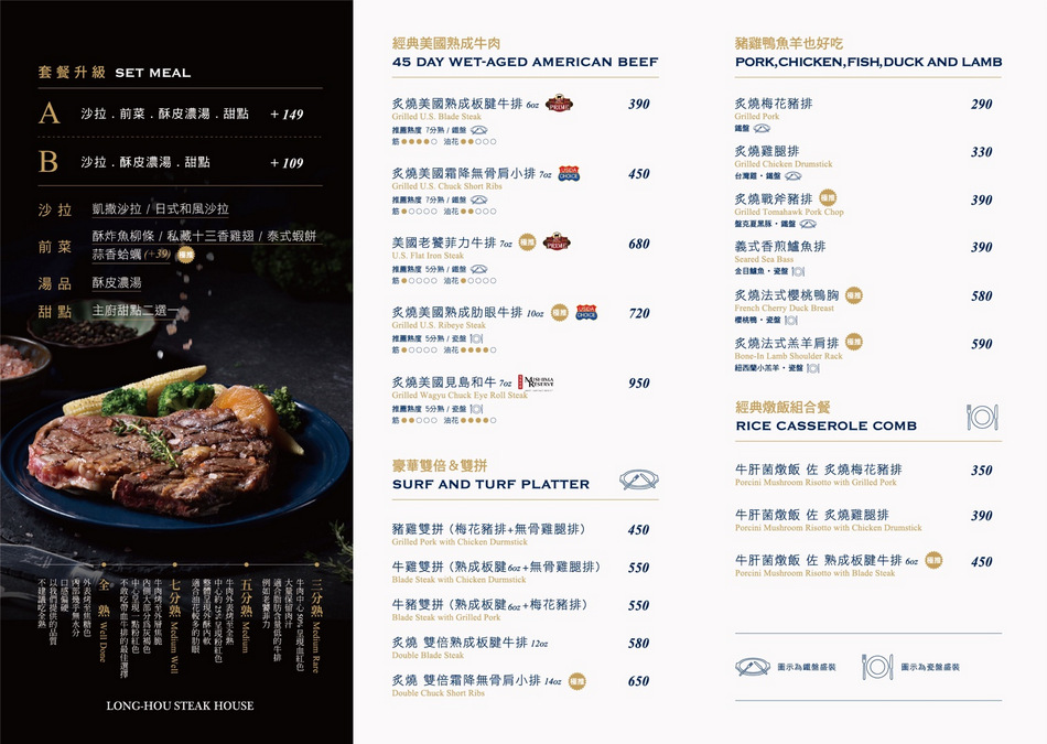 台北市大安區高雄夢時代瀧厚熟成牛排|菲力牛排限時第二件半價,熟成牛排控快衝!