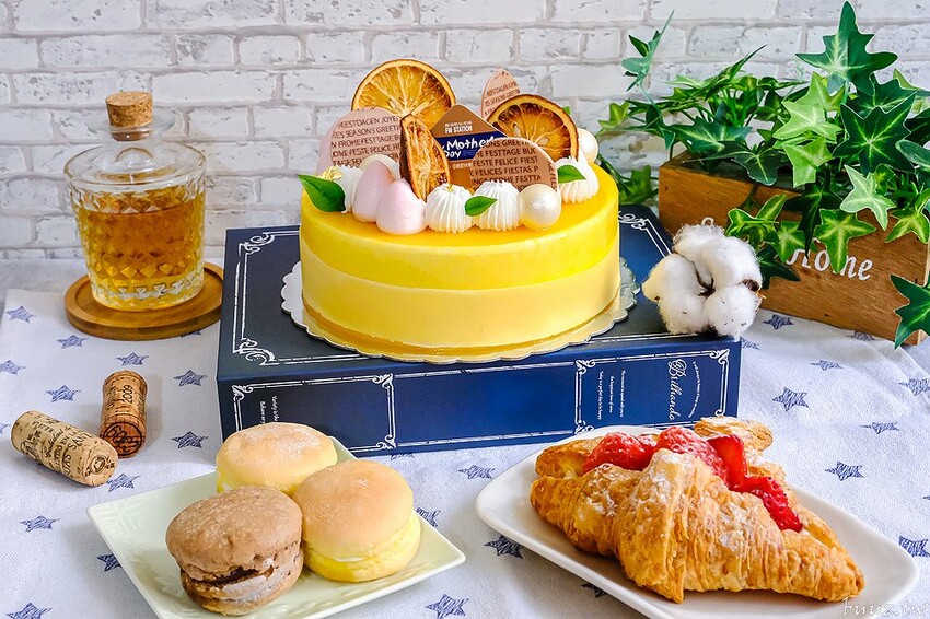 馥漫麵包花園,柑願為檸母親節蛋糕,馨香酸甜呵護大小女孩,馬卡萌軟綿鹹甜很涮嘴!