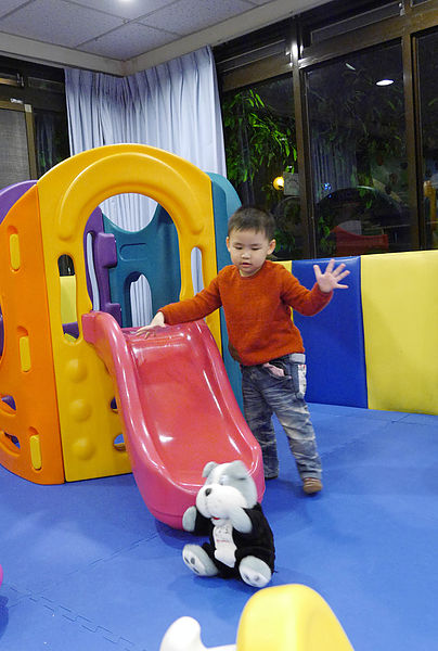 凯凯说狗狗也要溜滑梯