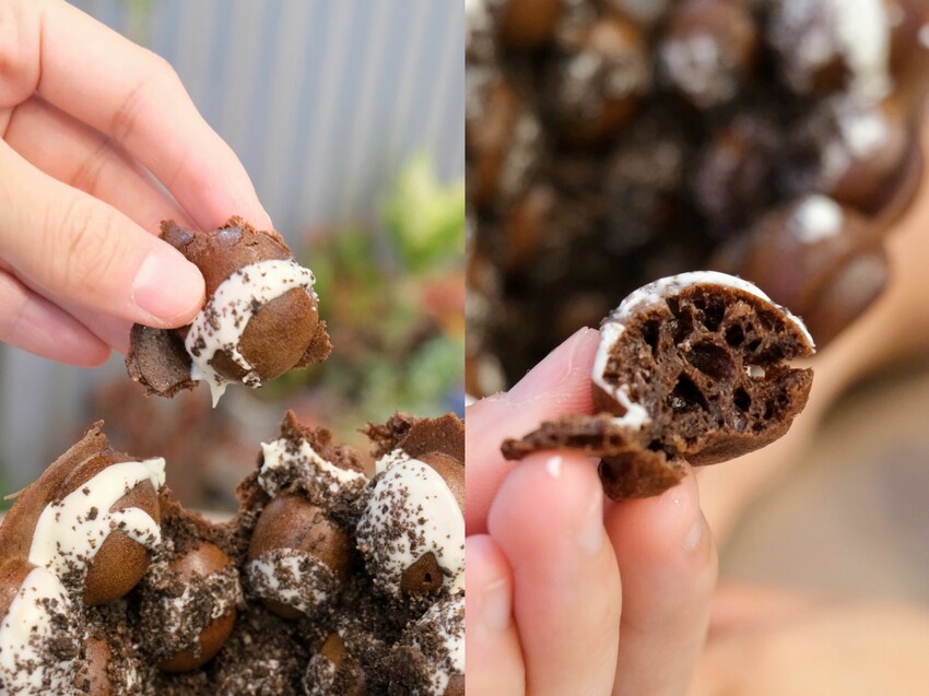 BUBBLE HOUSE波波食堂｜巧霜歐蕾口味新上市！用Dyson吹出外脆內Ｑ雞蛋仔｜1甜1鹹搭配剛剛好｜內附完整菜單 - 萍姐愛分享