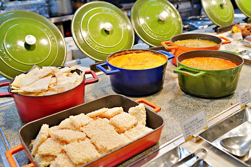 【台北】南港|敘日全日餐廳,東南亞美食節,生食級干貝、霸王甘蔗蝦,啤酒喝到飽,台北六福萬怡酒店自助餐