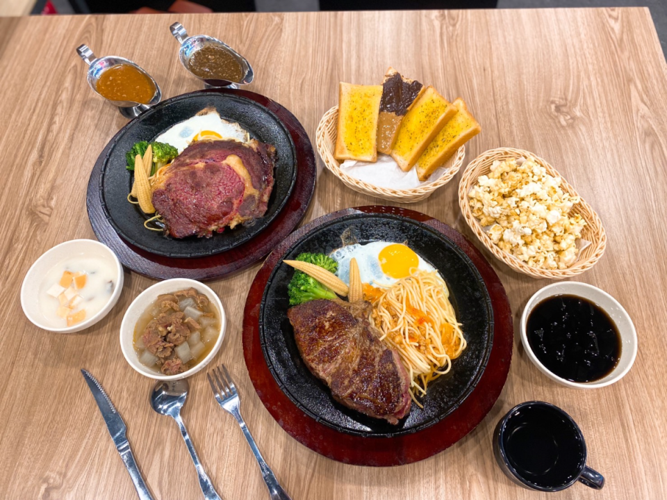 超多元自助吧&濕式熟成翼板牛！主餐還沒來就吃好飽！米塔炙燒牛排專門店-夢時代 - 林非帶你飛