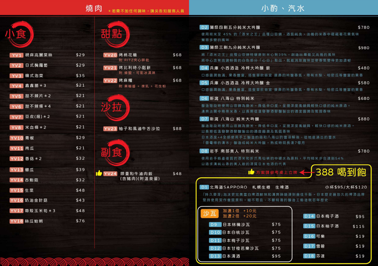 低消180元!新莊輔大站旁平價單人燒肉「饞饞燒肉」,霜淇淋、飲料無限暢飲。