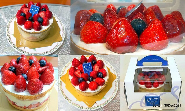 「創盛號烘焙本舖」北投石牌店「經典芙蓮水果蛋糕」(Strawberry Cream cake, Chung Sheng bakery shop), Taipei, Taiwan, SJKen, Dec 30, 2021.