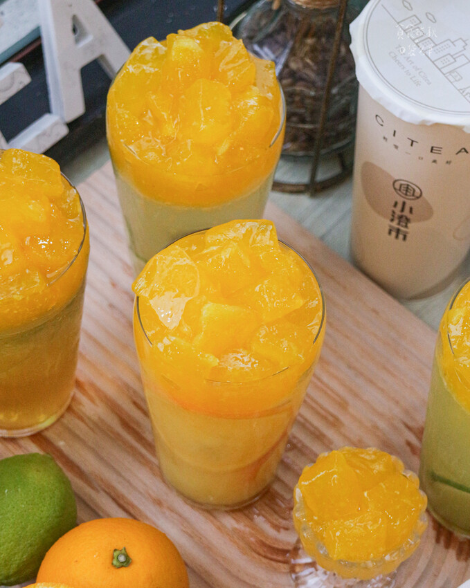 台中西區|把新鮮柳橙變成Q彈澄凍!今夏不能錯過的台中特色飲料