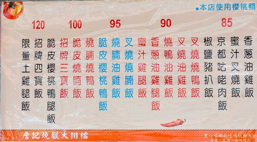 高雄苓雅︱詹記燒臘大排檔 香港老師傅經營,外皮薄脆油香、鴨肉軟嫩多汁的超好吃櫻桃燒鴨飯!