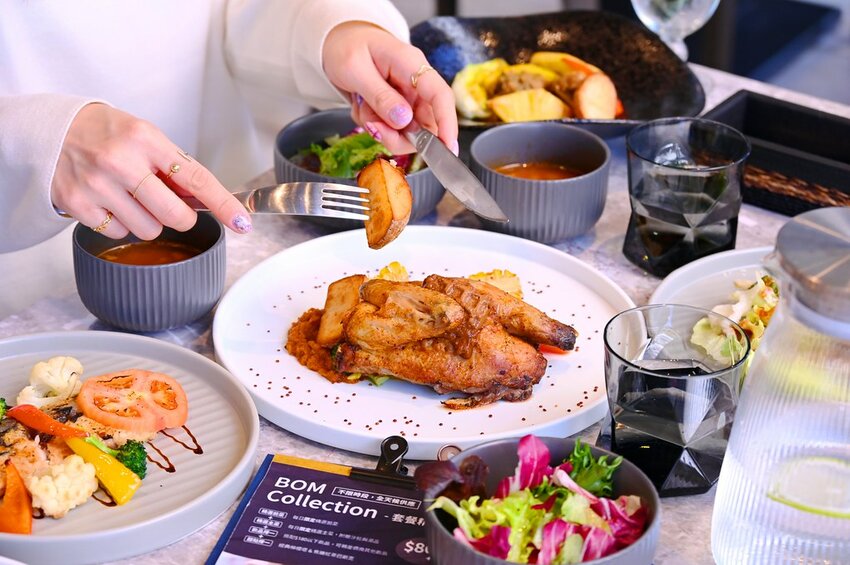 台中逢甲新開幕好美玻璃屋餐廳/巧克力辣醬烤雞 焦糖紅茶巴斯克好吃 約會餐廳推薦_Bocca Bom Bistro