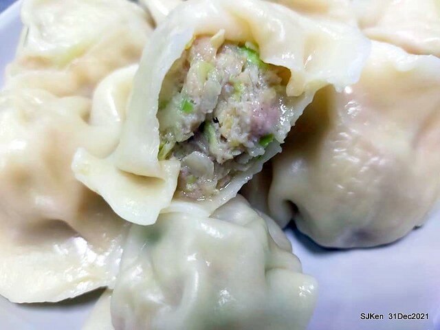 (通化街美食)「青島海鮮水餃阿欽」(Seafood jiaozi &potsticker store), Taipei, Taiwan, SJKen, Dec 31, 2021.