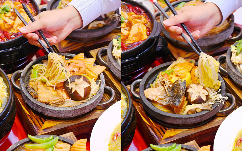 台中新開幕酸菜魚麻辣牛一個人也能吃好飽/酸麻帶勁 現燙桑拿麵豐盛好吃_江小漁酸菜魚火鍋