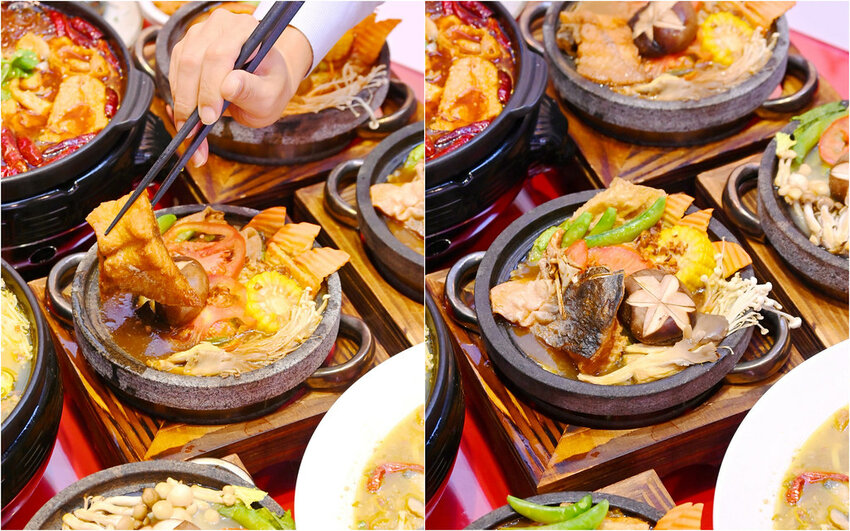 台中新開幕酸菜魚麻辣牛一個人也能吃好飽/酸麻帶勁 現燙桑拿麵豐盛好吃_江小漁酸菜魚火鍋