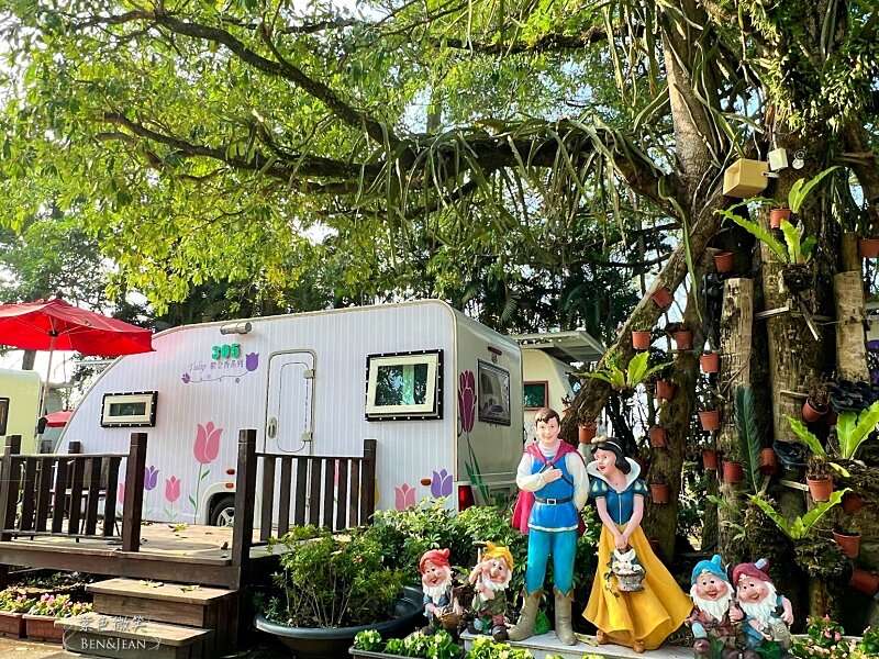 嘉義住宿推薦》詩情花園渡假村~豪華露營車一房一台  團康晚會 小孩玩得超開心 嘉義親子住宿