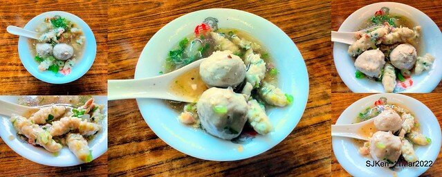 (大稻埕美食)「佳興魚丸店」總店(Fish ball soup, squid soup &　bean thread noodle), Taipei, Taiwan, SJKen, Mar 11, 2022.