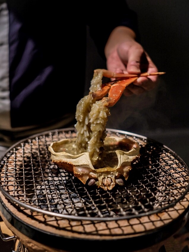 台北中山|無菜單日本料理三訪 活體松葉蟹!翔料亭