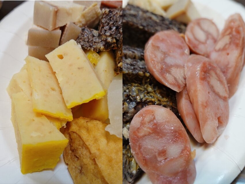 台南中西區—溪仔香腸熟肉｜台南特色粉腸蟹丸黑白切 關東煮湯頭無限續碗｜金華路、神農街