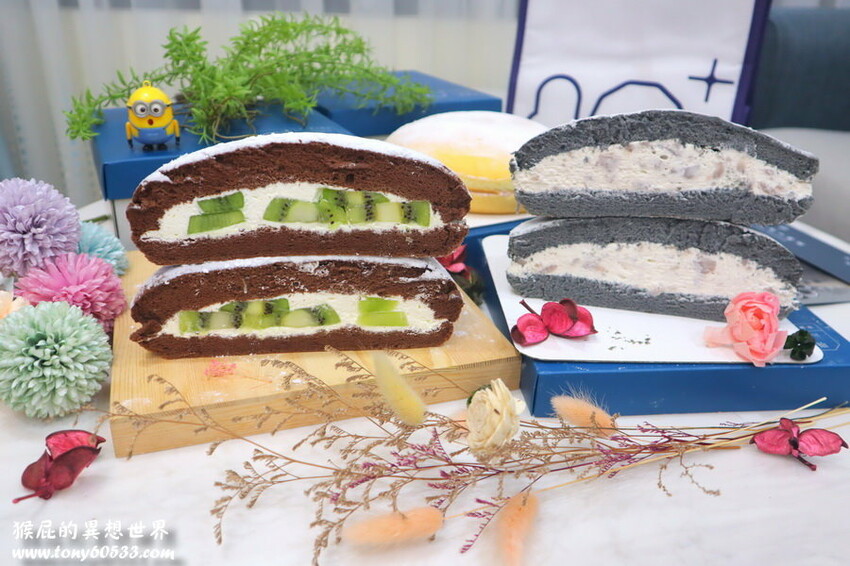 台中超好吃波士頓派，超強爆料甜點超像巨大馬卡龍有夠可愛，彌月蛋糕65折超划算