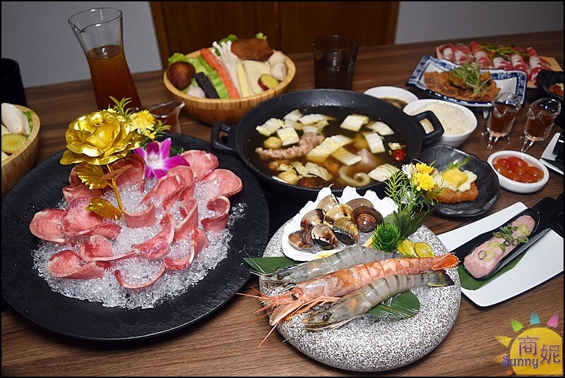 禧珍家鍋物。超浮誇牛舌花海鮮套餐好澎湃!台中七期手切冷藏肉鍋物CP值超高-商妮吃喝遊樂