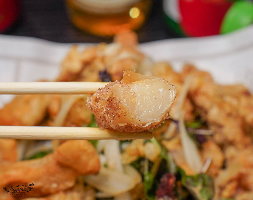 台南鹽酥雞|炒作伙《爆香鹹酥雞》鹽酥雞,吃鹽酥雞看球賽,先炸後爆炒更香更入味 @緹雅瑪 美食旅遊趣