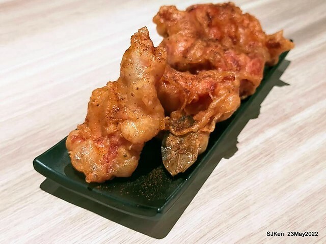 「初麵_松江四平店 」(Shrimp tomato noodle, Braised beef on rice and fried chicken), Taipei, Taiwan, May 23, 2022.