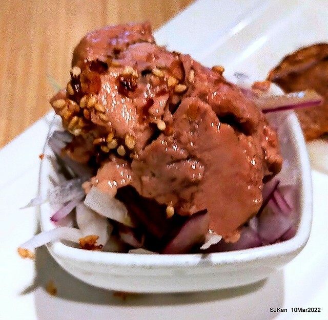 「鯉魚 The Carp」餐廳(Taiwanese & Japanese dishes restaurant), mullet roe fried rice , spicy fried noodle &Matsusaka meat ramen), Taipei, Taiwan, Mar 11, 2022.