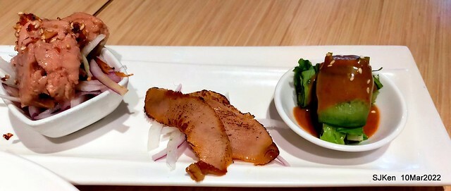 「鯉魚 The Carp」餐廳(Taiwanese & Japanese dishes restaurant), mullet roe fried rice , spicy fried noodle &Matsusaka meat ramen), Taipei, Taiwan, Mar 11, 2022.