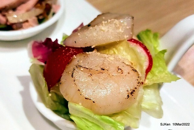 「鯉魚 The Carp」餐廳(Taiwanese & Japanese dishes restaurant), mullet roe fried rice , spicy fried noodle &Matsusaka meat ramen), Taipei, Taiwan, Mar 11, 2022.