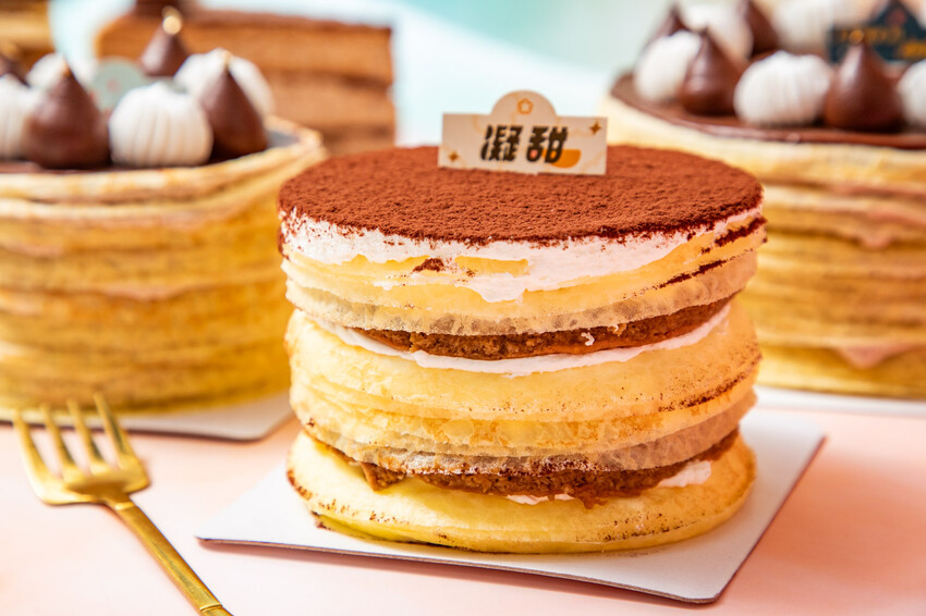 新北市中和區凝甜手作甜點｜疊出甜點新高度！口感細膩超多口味極致千層蛋糕