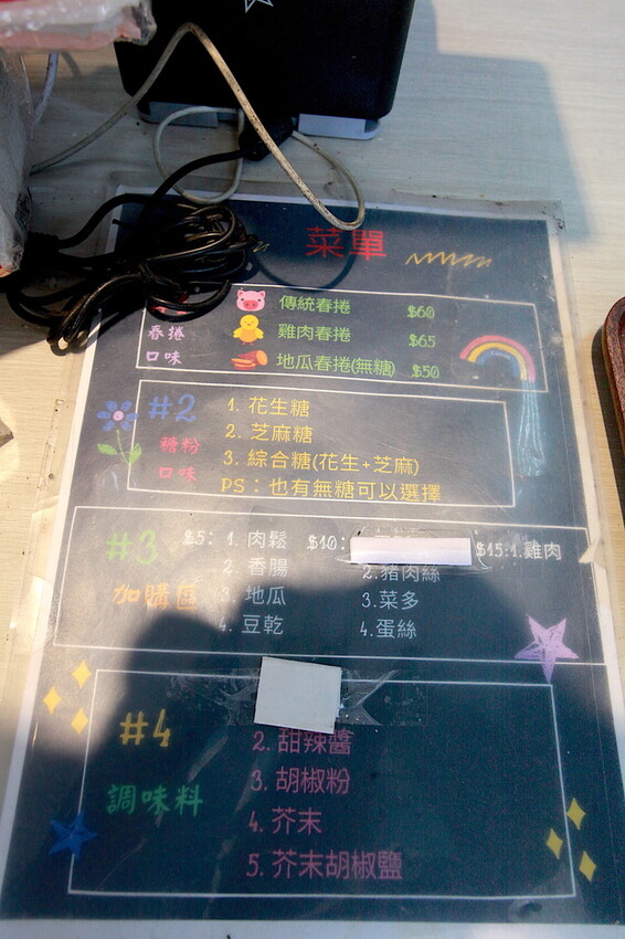 高雄市三民區吃。高雄美食｜三民區。「成功春捲」與磚頭一樣粗的自製全麥皮春捲，有花生粉和芝麻粉兩種供挑選添加「成功