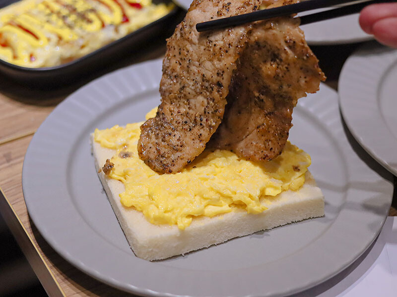 只有阿嬤做的吐司才這麼胖！滑嫩炒蛋水嫩好好吃，每一口都咬得到肉肉~